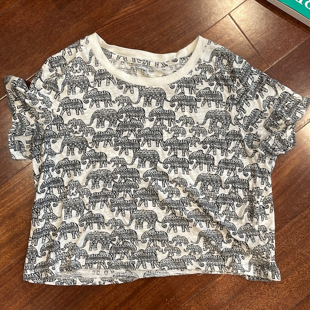 Aztec elephant print top